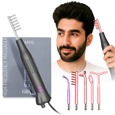 GESS Dars high frequency facial and hair wand with five glass electrodes